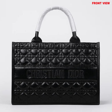 Christian Dior Cannage Quilted Leather Book Tote