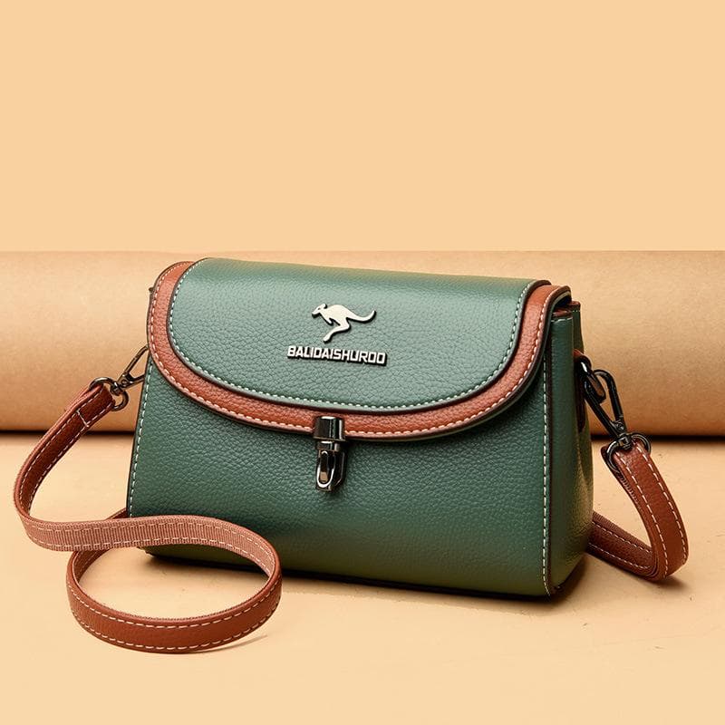 Large Capacity And High Atmosphere Women'S Bag, Foreign Style Crossbody Casual Shoulder Bag, Soft Leather, Genuine Leather.