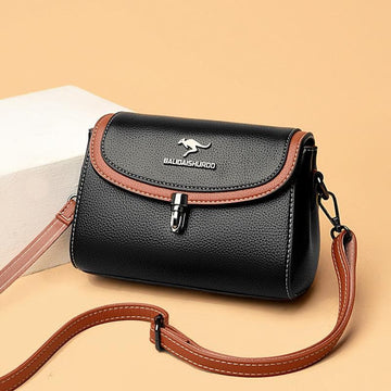 Large Capacity And High Atmosphere Women'S Bag, Foreign Style Crossbody Casual Shoulder Bag, Soft Leather, Genuine Leather.