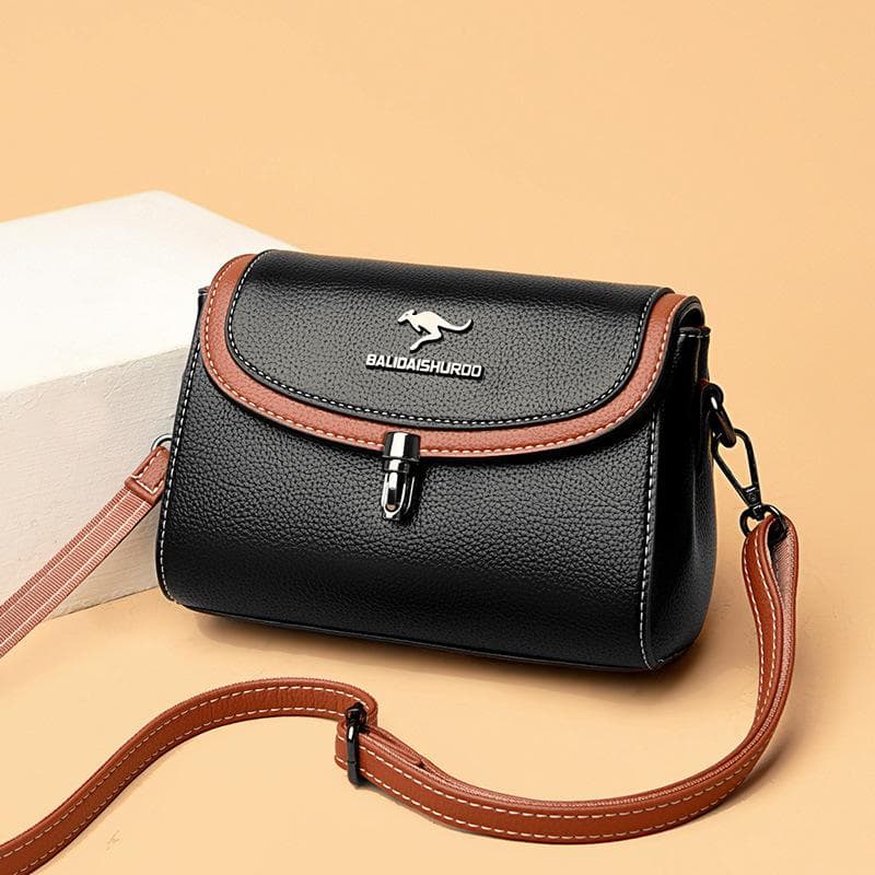 Large Capacity And High Atmosphere Women'S Bag, Foreign Style Crossbody Casual Shoulder Bag, Soft Leather, Genuine Leather.