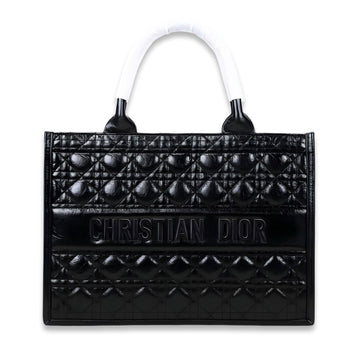 Premium Quilted Handbag – Tote Style Glossy Black Bag