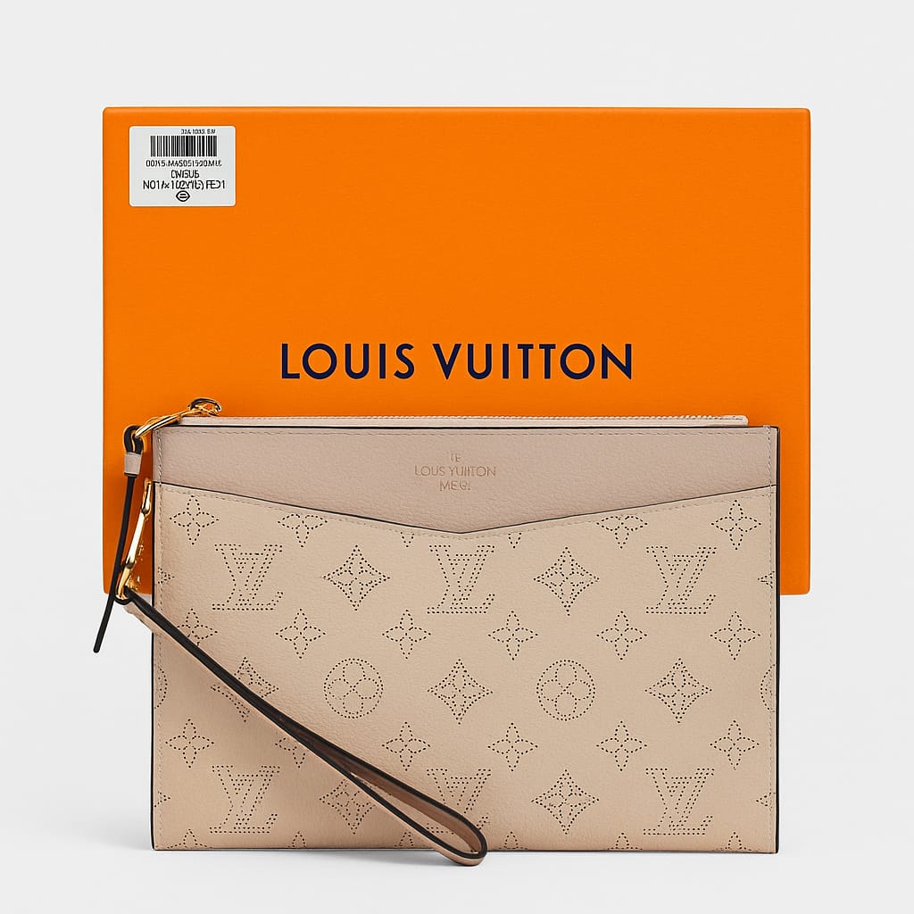 Louis Vuitton Imellans Taurdt Leopard Monogram Wristlet Pouch