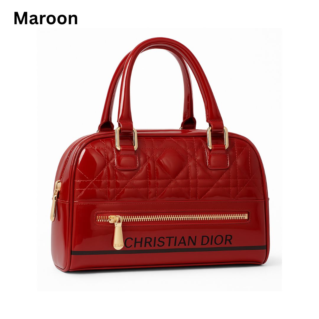Christian Dior Quilted Dome Satchel Handbag
