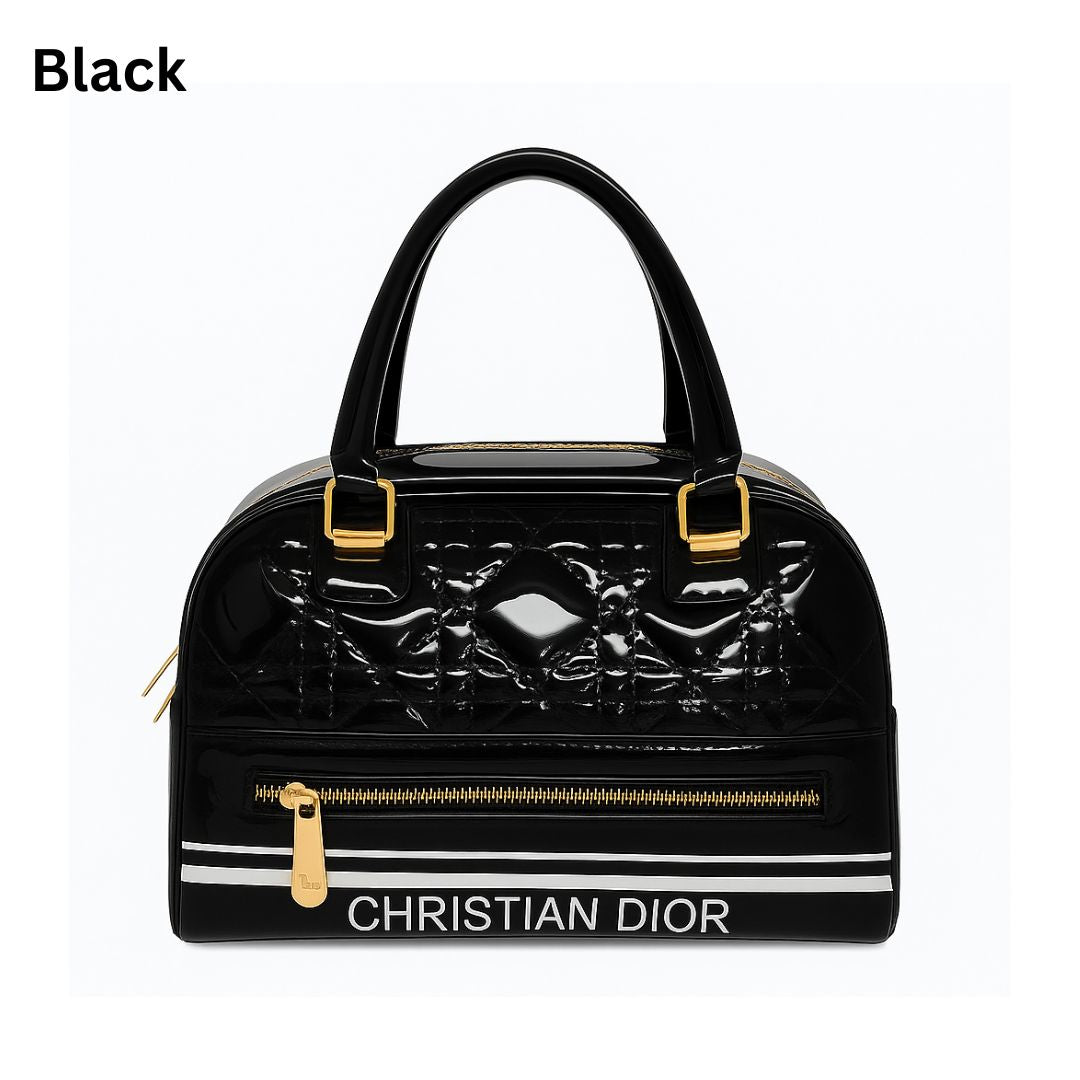 Christian Dior Quilted Dome Satchel Handbag