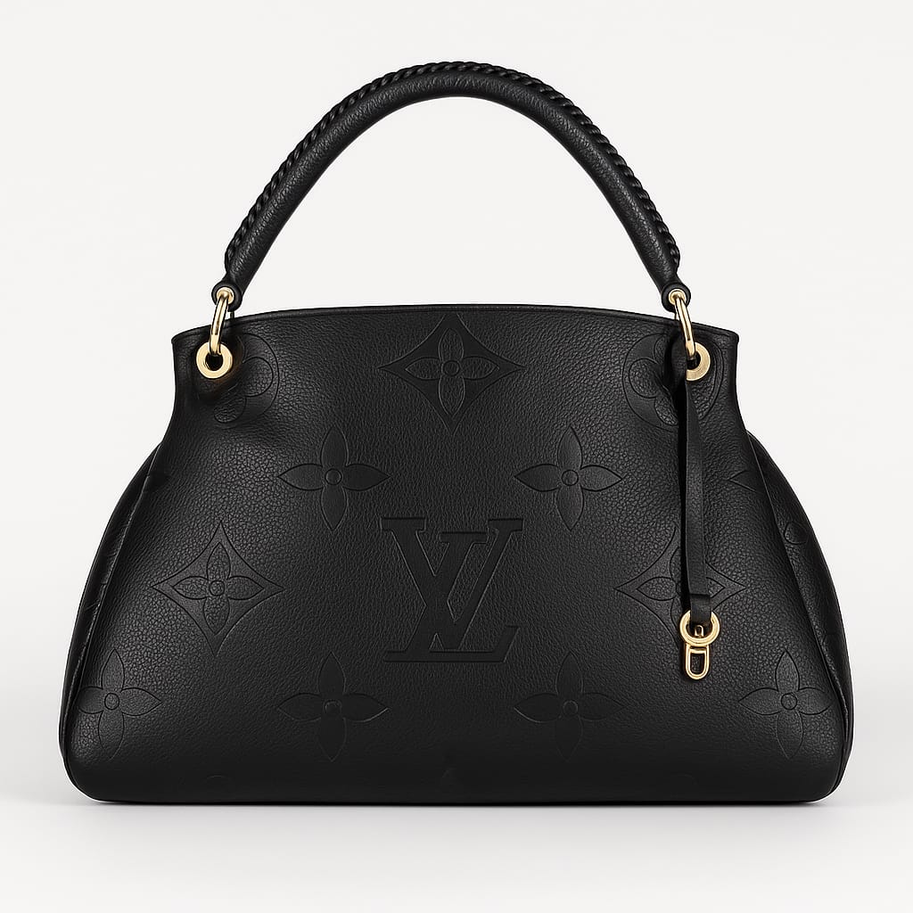 Luxury LV Monogram Black Leather Tote Bag