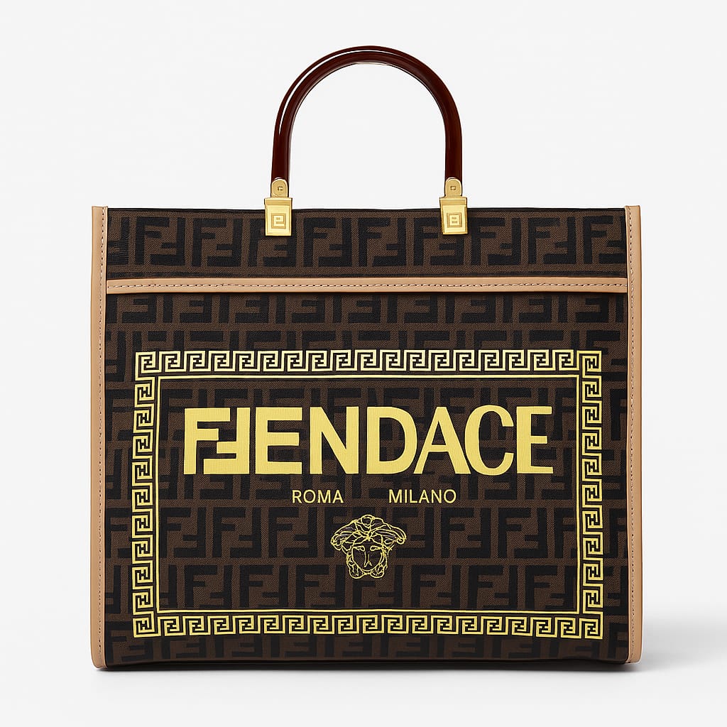&nbsp;Fendace Roma Milano Tote Bag – Luxury Monogram Edition