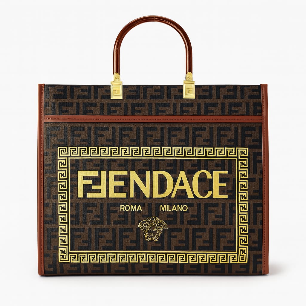 &nbsp;Fendace Roma Milano Tote Bag – Luxury Monogram Edition