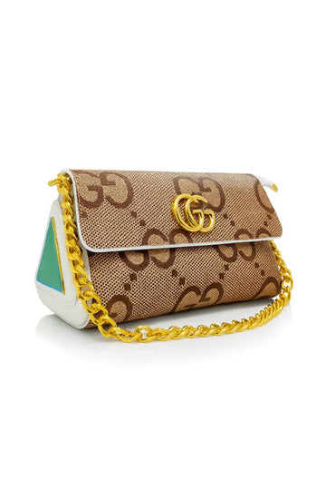 Luxury GG Monogram Chain Shoulder Bag – Classic Canvas with Gold Hardware